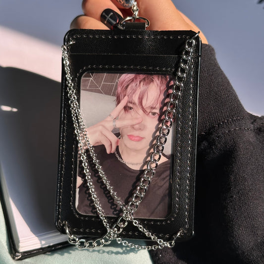 Photocard Holder with Cross Chains