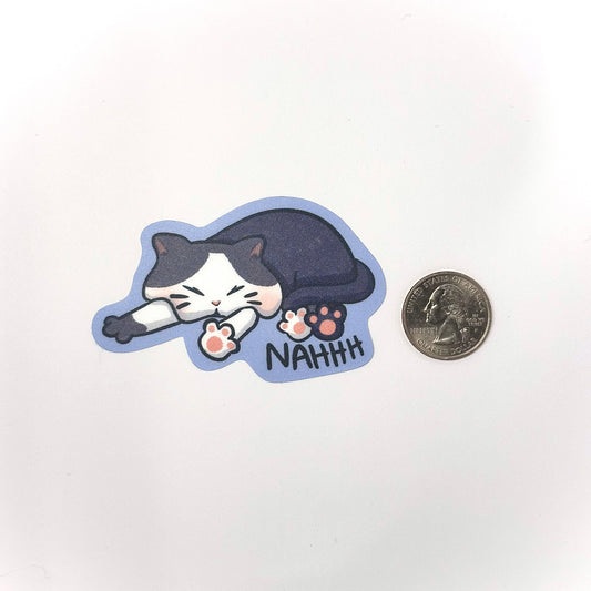 Lazy Cat Vinyl Sticker