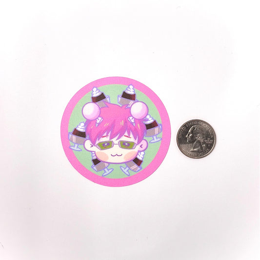 Saiki K Coffee Jelly Vinyl Sticker