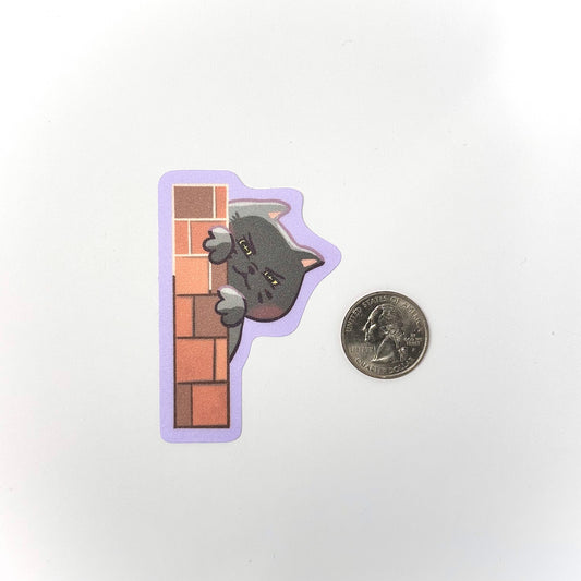 Sneaky Cat Vinyl Sticker