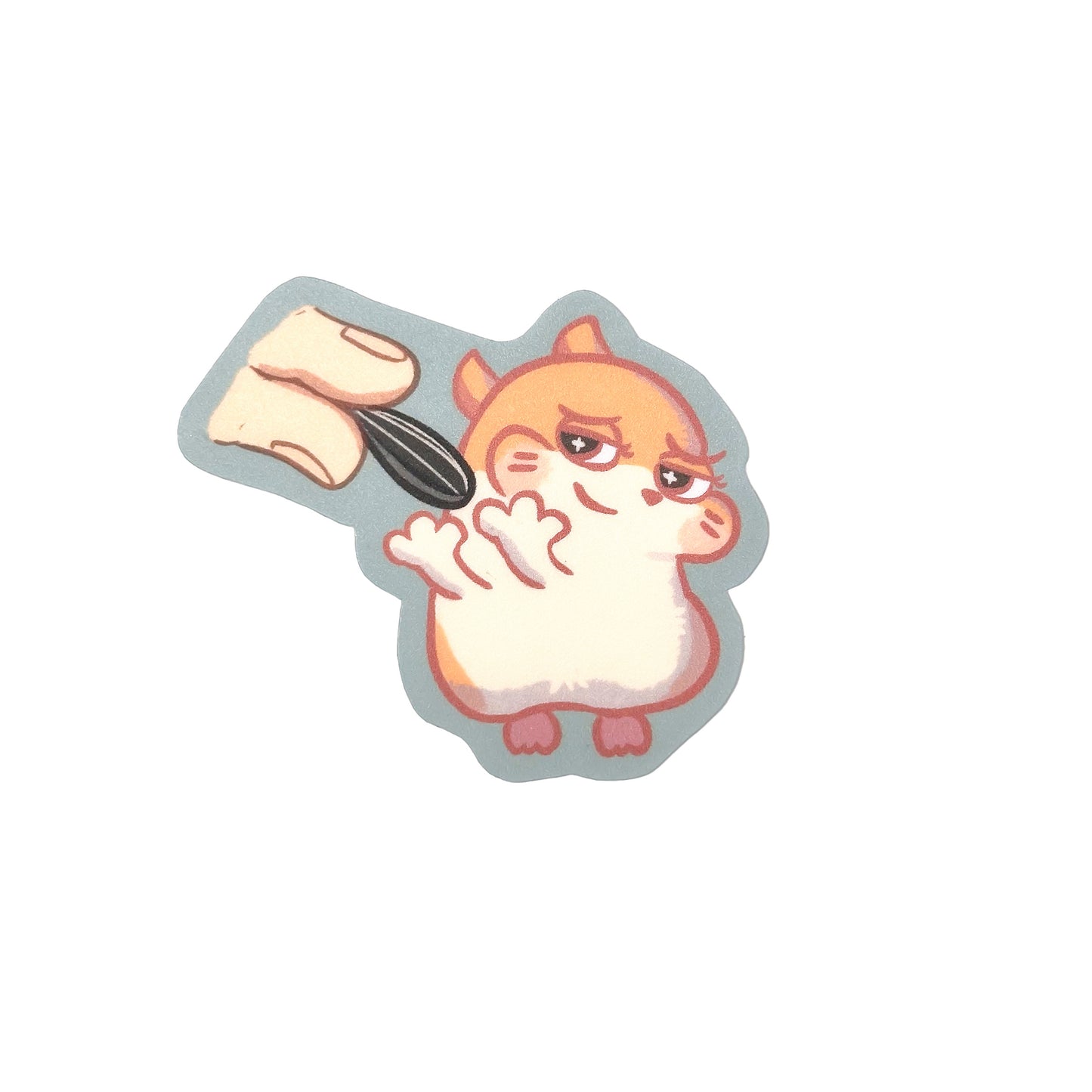 Shy Hamster Vinyl Sticker