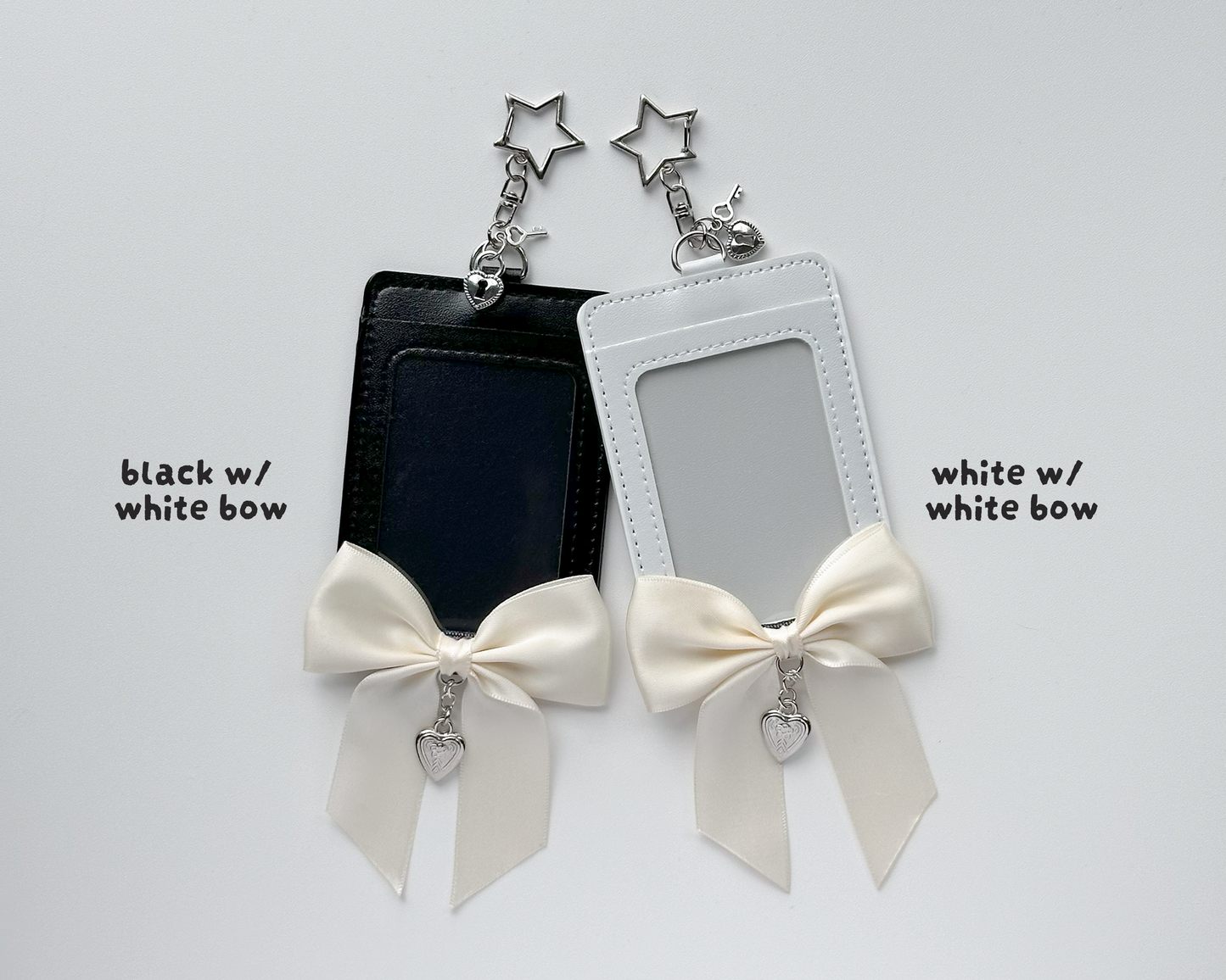 Photocard Holder w/ Bow and Heart Charm