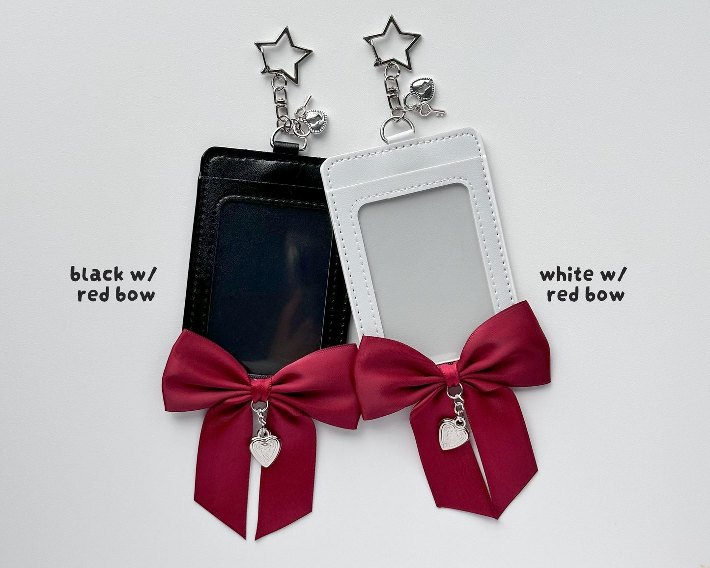 Photocard Holder w/ Bow and Heart Charm