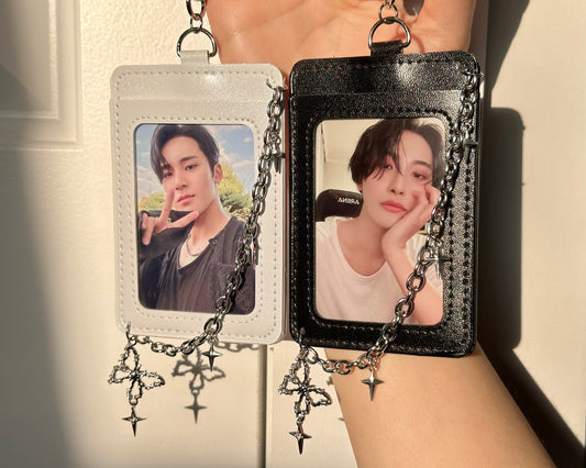 Photocard Holder with Chain and Butterfly Charm