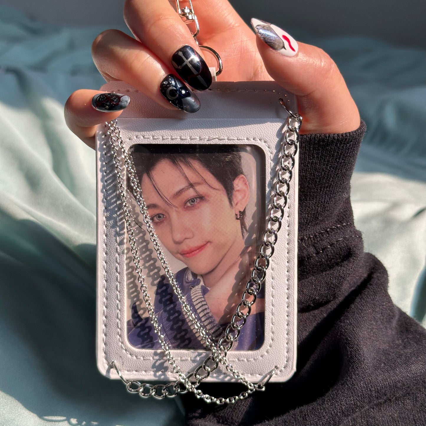 Photocard Holder with Cross Chains