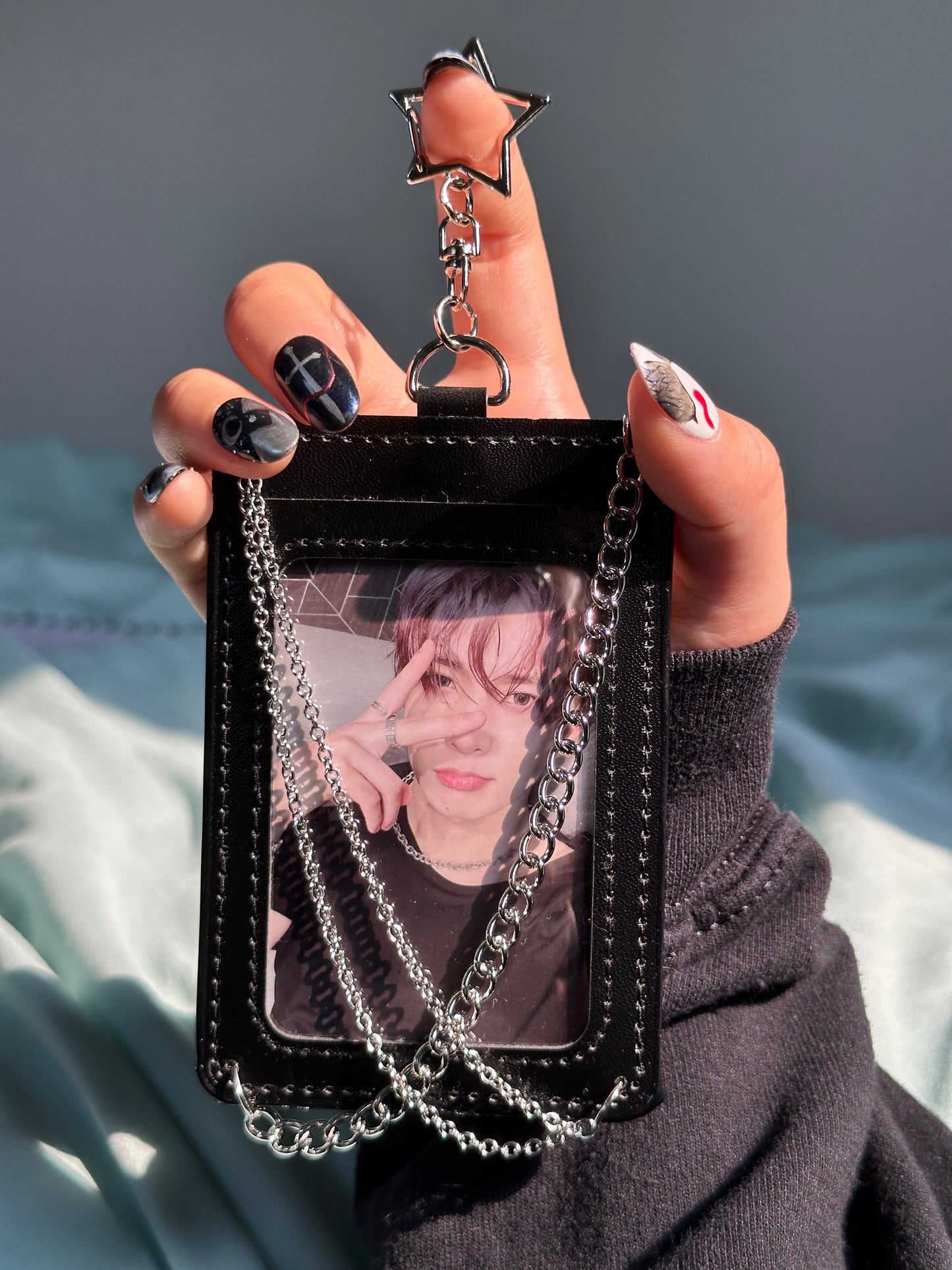 Photocard Holder with Cross Chains