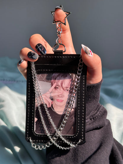Photocard Holder with Cross Chains