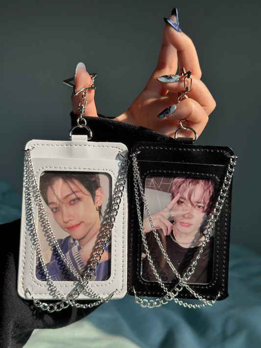 Photocard Holder with Cross Chains