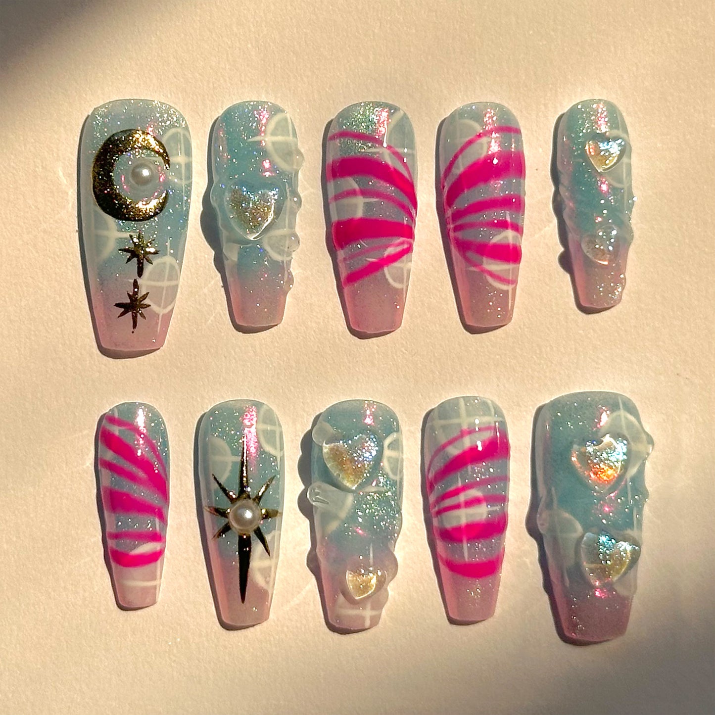 Sailor Moon Transformation Nail Set