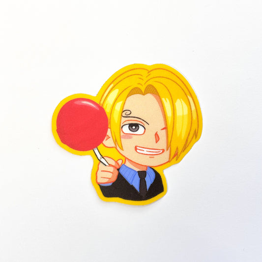 Sanji with Lolipop Vinyl Sticker